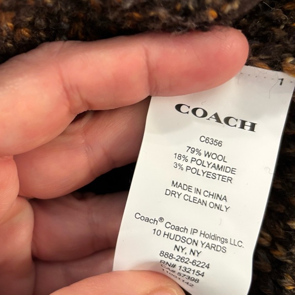 Coach Signature Oversized Brown Cardigan - Picture 10 of 14